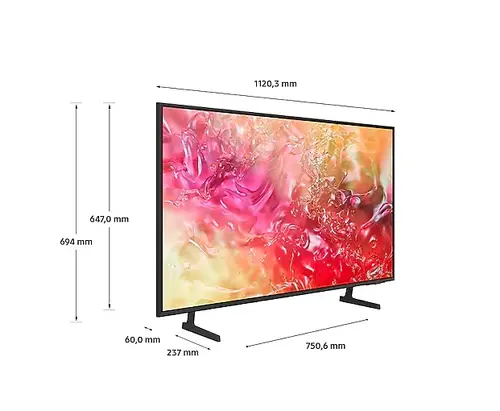 Телевизор, Samsung 50" 50DU7172 AI 4K UHD LED TV, SMART, 3xHDMI, 2xUSB, Black - image 2