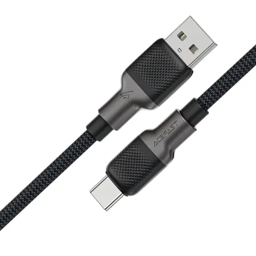 Acefast Кабел USB-A to USB-C Cable 3A 1.2m - C10-04 - Black - image 2