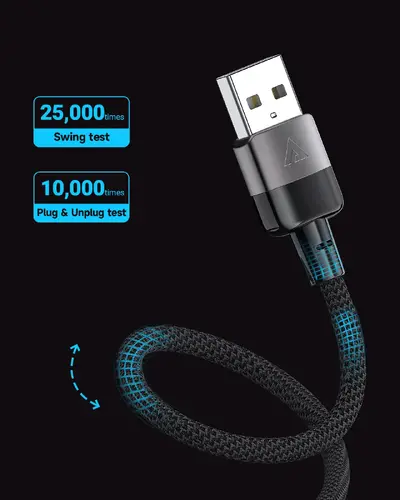 Acefast Кабел USB-A to USB-C Cable 60W 1.2m - C9-04 - Black - image 5