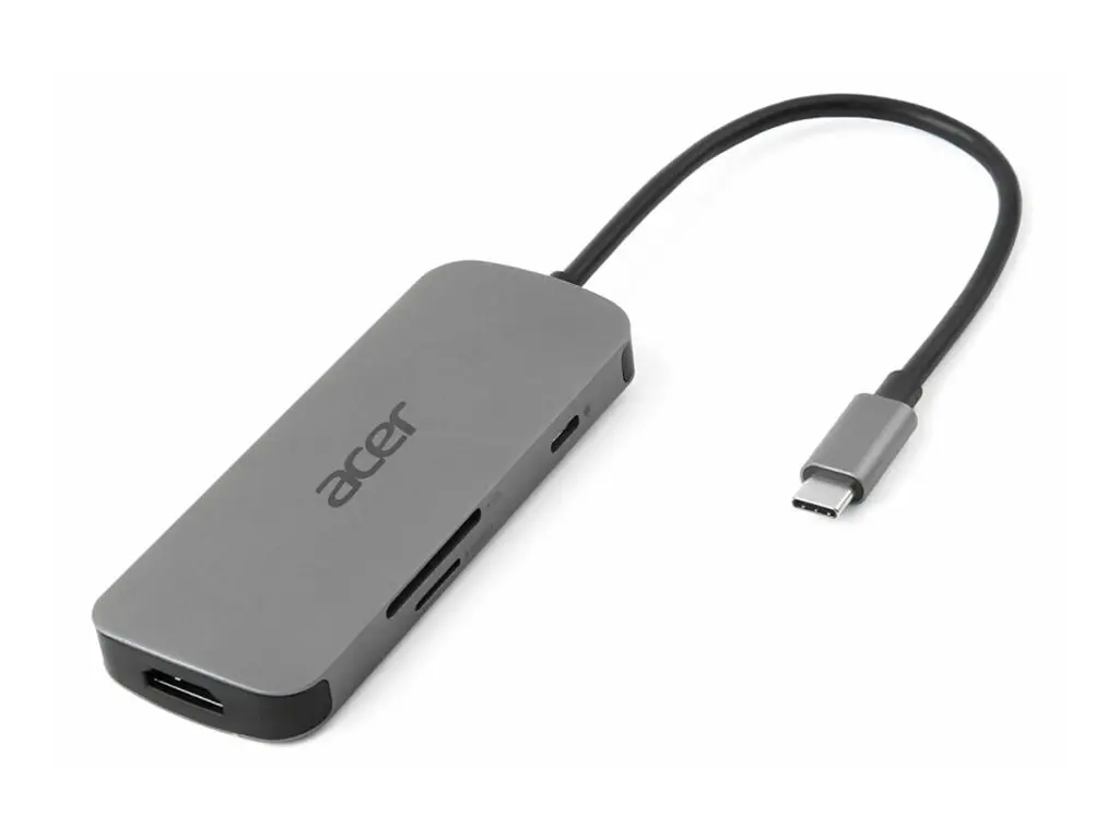 Σταθμός σύνδεσης, Acer 7in1 Type C dongle: 1 x HDMI, 3 x USB3.2, 1 x SD/TF, 1 x PD, Έως 5Gbps ταχύτητα μεταφοράς δεδομένων - image 1