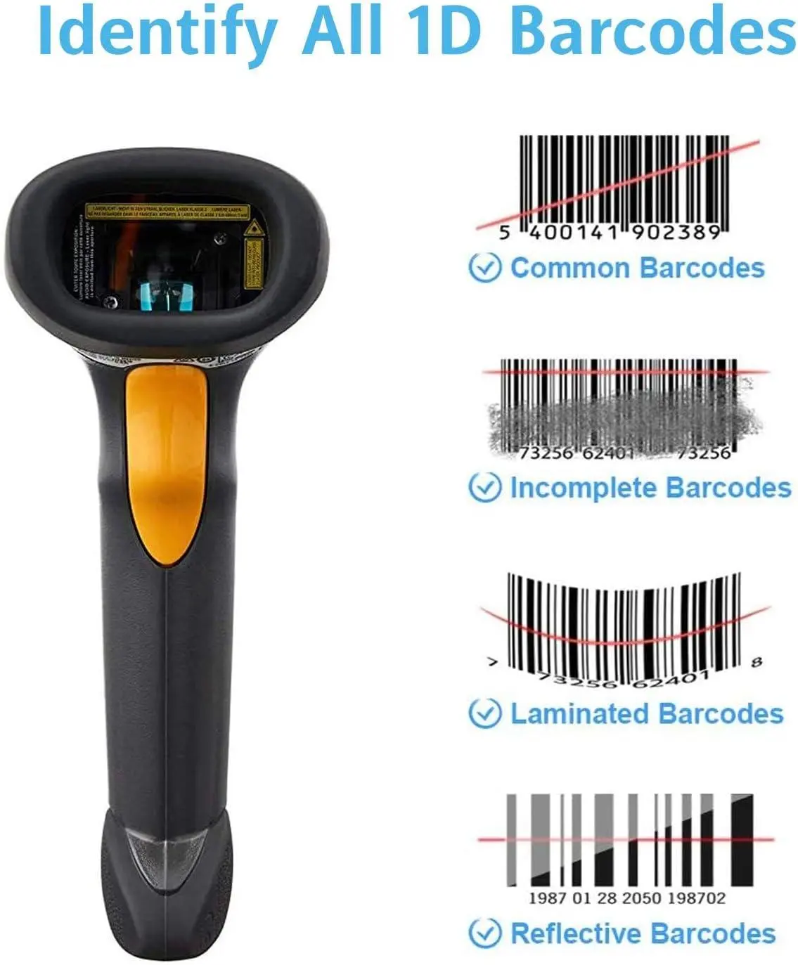 Σαρωτής barcode Symbol LS2208, Καλώδιο και βάση - image 4