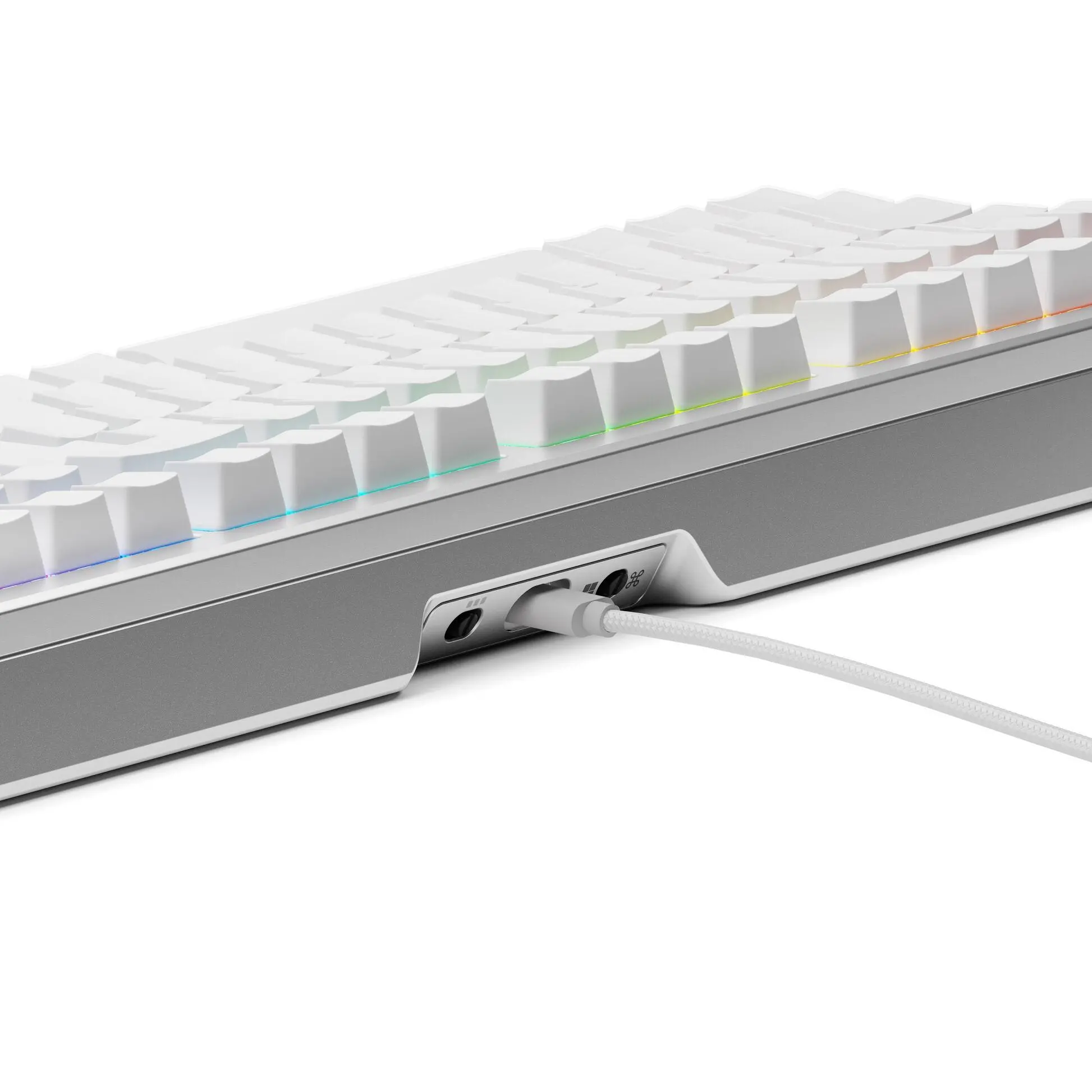 Геймърска механична клавиатура Glorious GMMK 3 Pro 100% Silver - Fox Linear Switches - image 3