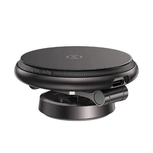 Acefast Зареждаща стойка за телефон за кола Car phone holder - MAG-Charging 15W, Metal, Magnetic Ring, 360 deg, Foldable  - D30 - Black - image 2