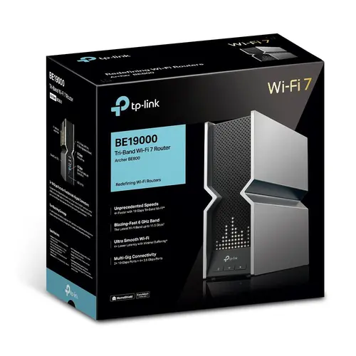 Безжичен рутер TP-Link Archer BE800,19 GbE WiFi7,4x2.5GbE,2x10GbE,1xSFP+,1xUSB 3 - image 7