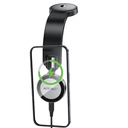 Acefast Suport de telefon pentru mașină Car phone holder - Încărcare magnetică, 360 de grade - D37 Negru - 2