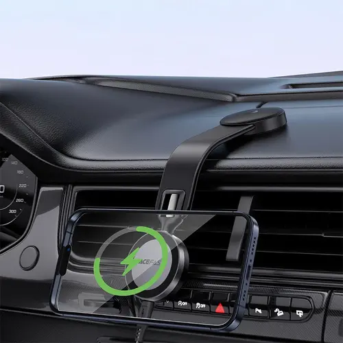 Acefast Suport de telefon pentru mașină Car phone holder - Încărcare magnetică, 360 de grade - D37 Negru - 6