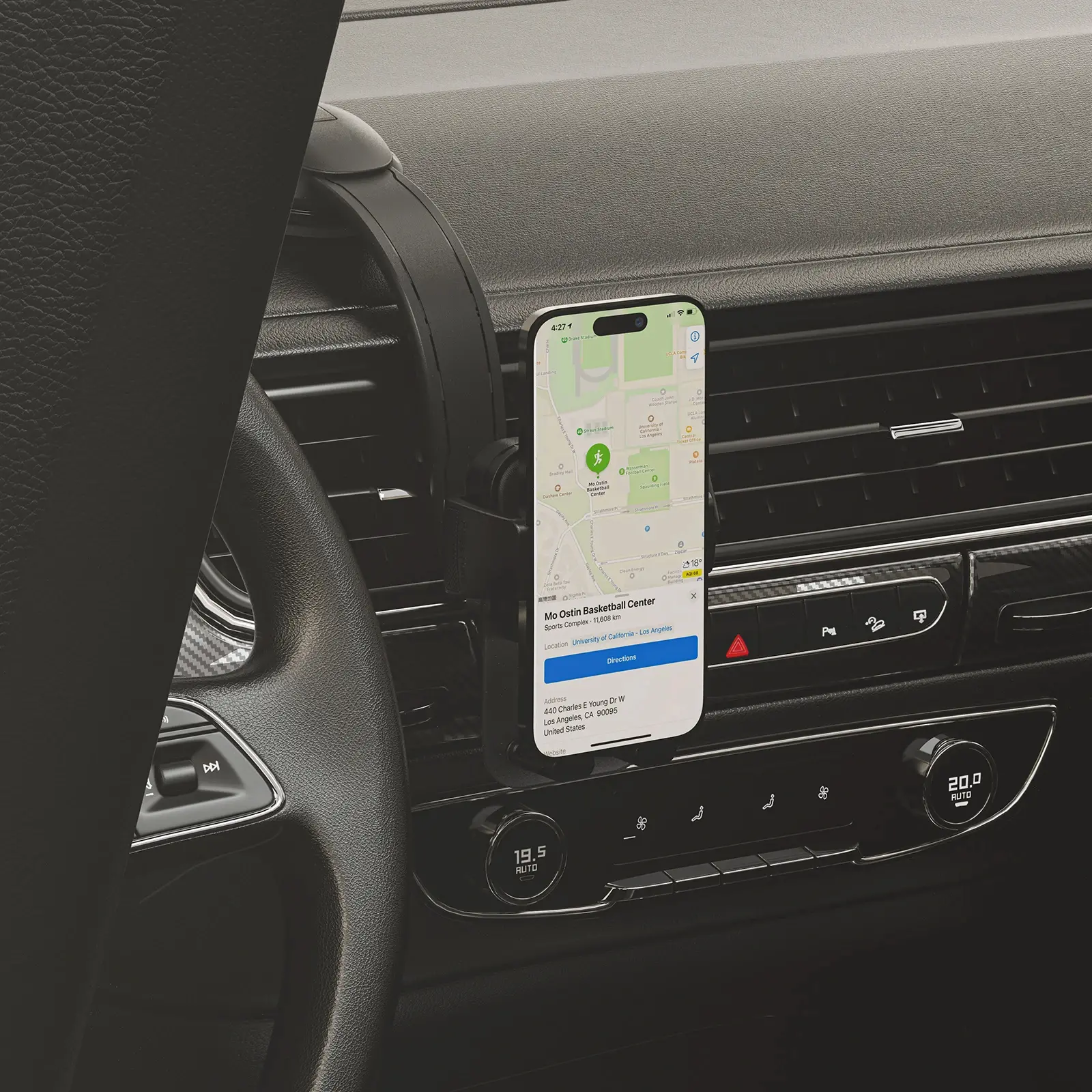 Acefast Suport de telefon pentru mașină Car phone holder - 360 degree - D26 Negru - image 5