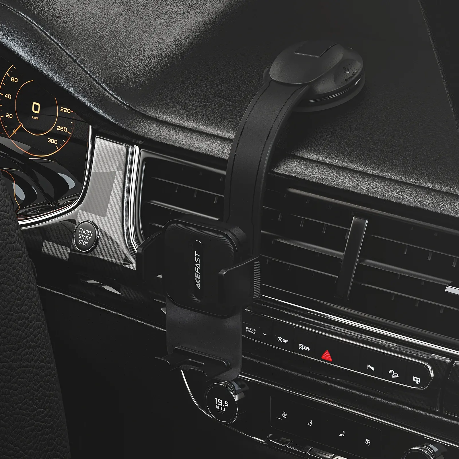 Acefast Βάση κινητού αυτοκινήτου Car phone holder - 360 degree - D26 Μαύρο - image 6