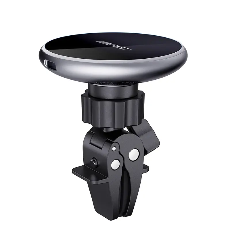 Acefast Suport de telefon pentru mașină Car phone holder - pentru grila de ventilație, încărcare wireless magnetică - D3 - Argintiu - image 2