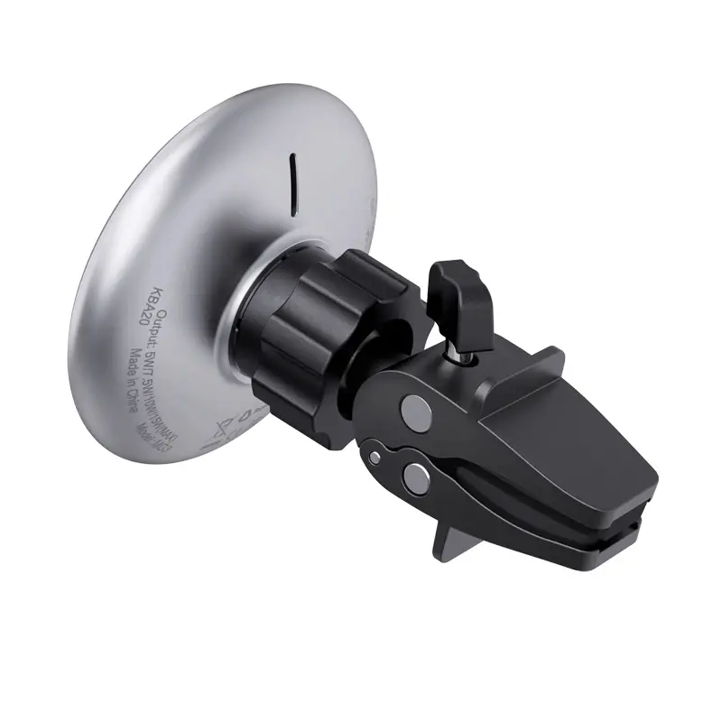 Acefast Стойка за телефон за кола Car phone holder - for Air vent, Wireless Magnetic Wireless Charging - D3 - Silver - image 3