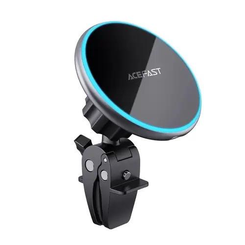 Acefast Suport de telefon pentru mașină Car phone holder - pentru grila de ventilație, încărcare wireless magnetică - D3 - Argintiu - 1