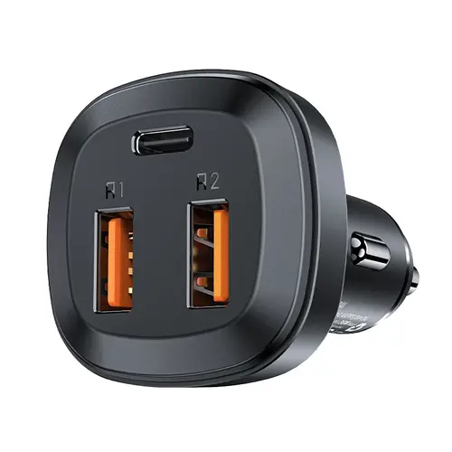 Acefast зарядно за кола Fast Charger Car PD3.0 66W - B9 - USB-C x 1, USB-A x 2, Black - image 2