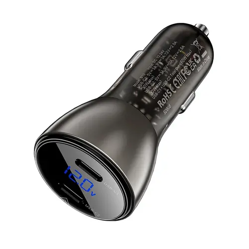 Acefast зарядно за кола Fast Charger Car PD3.0 60W - B10 - USB-C x 2, Metal, Black - image 2