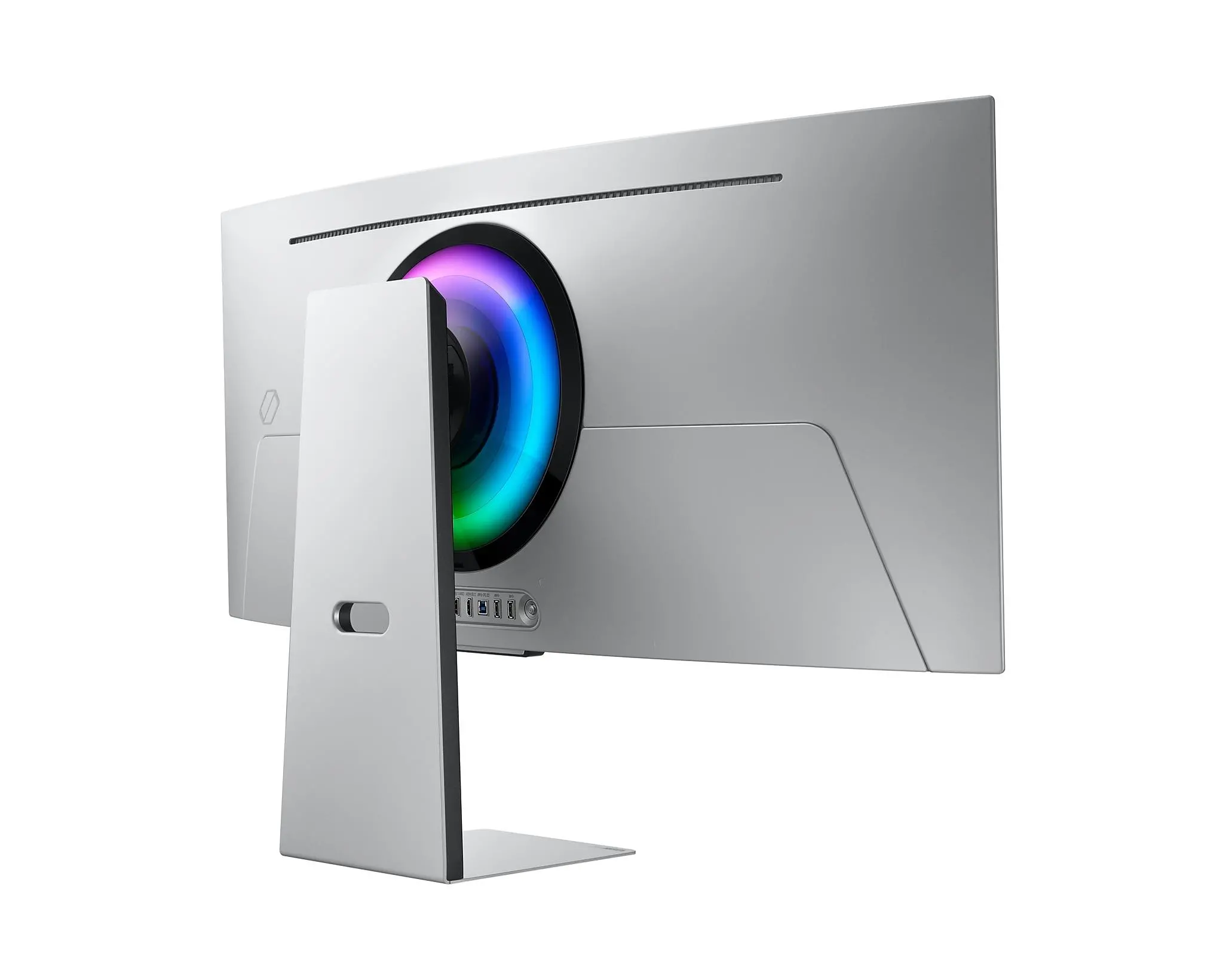 Монитор, Samsung LS34DG850, 34'' CURVED Odyssey G8 OLED, 1800R, 175 Hz, 0.1 ms GTG, 21:9, 3440 x 1440, Smart, 2xUSB C, Mini DP, Micro HDMI 2.1, Wi-Fi 5, BT 5.2, Speakers, 178°/178°, Silver - image 3