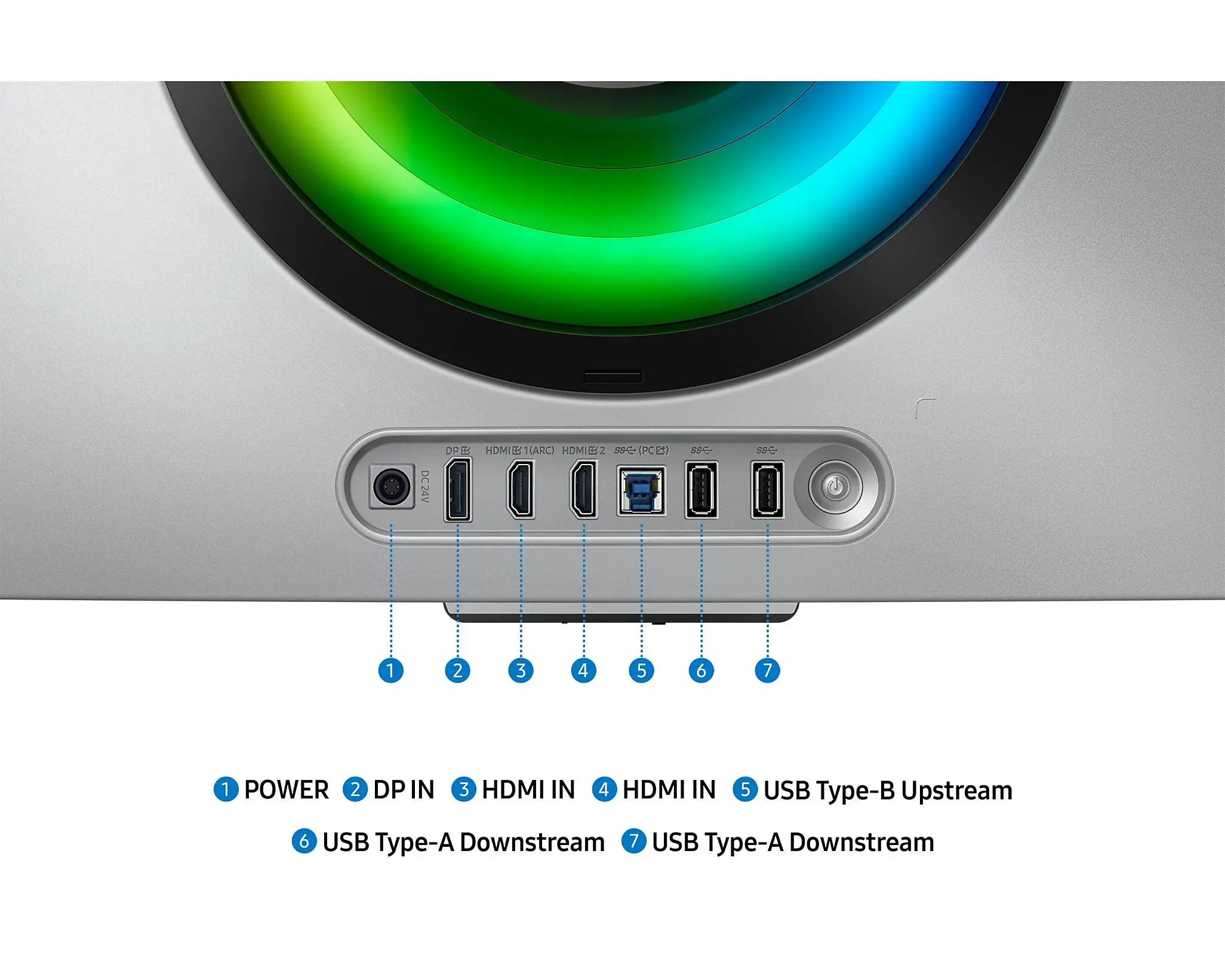 Монитор, Samsung LS34DG850, 34'' CURVED Odyssey G8 OLED, 1800R, 175 Hz, 0.1 ms GTG, 21:9, 3440 x 1440, Smart, 2xUSB C, Mini DP, Micro HDMI 2.1, Wi-Fi 5, BT 5.2, Speakers, 178°/178°, Silver - image 7