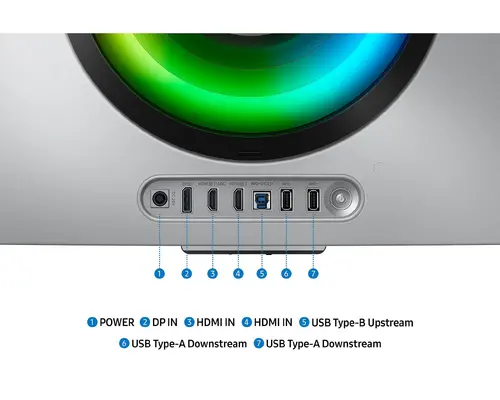 Монитор, Samsung LS34DG850, 34'' CURVED Odyssey G8 OLED, 1800R, 175 Hz, 0.1 ms GTG, 21:9, 3440 x 1440, Smart, 2xUSB C, Mini DP, Micro HDMI 2.1, Wi-Fi 5, BT 5.2, Speakers, 178°/178°, Silver - 8