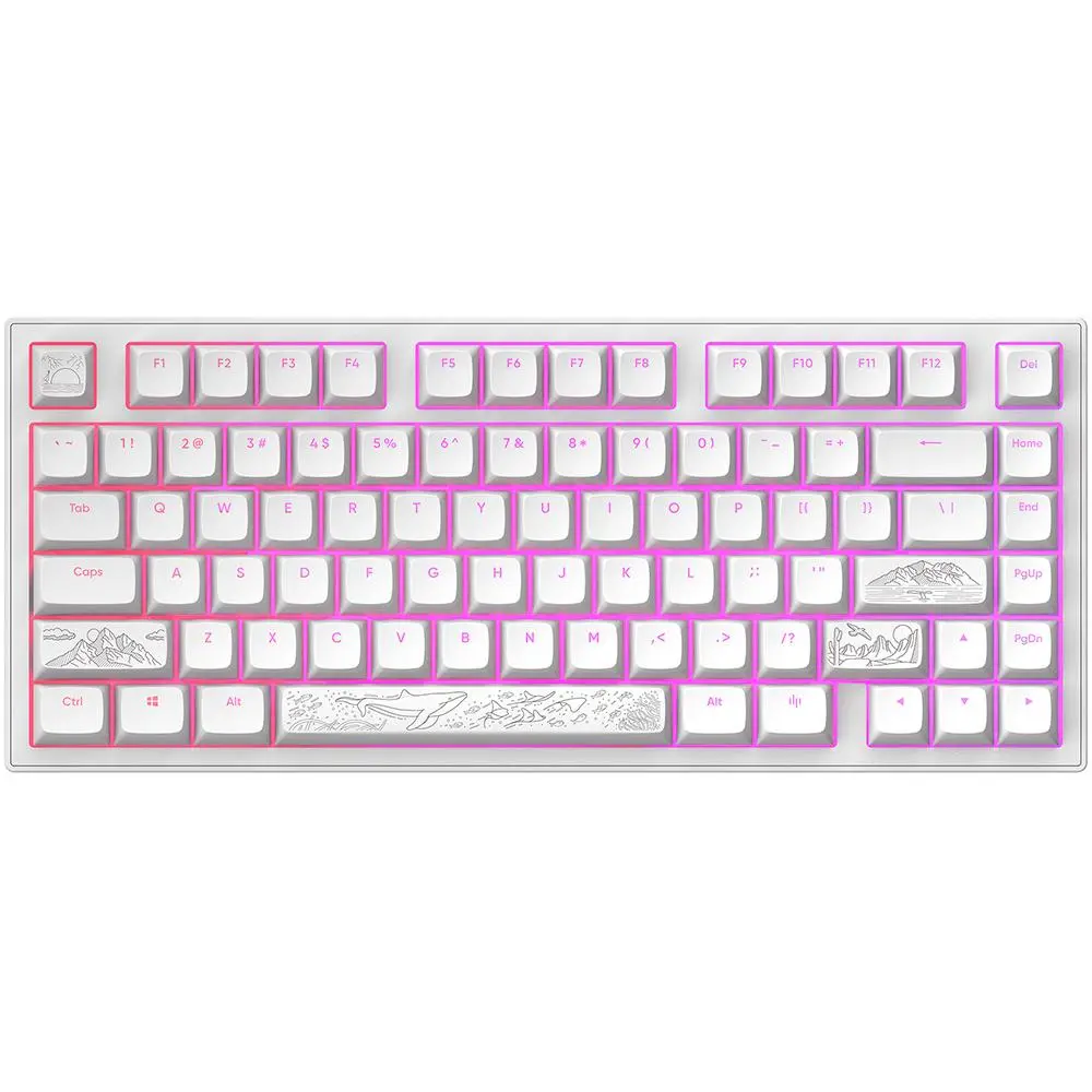 Tastatură mecanică de gaming Dark Project ALU81A Terra Nostra White RGB