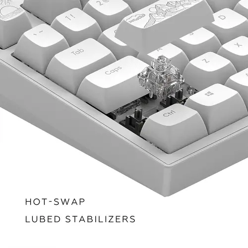 Gaming μηχανικό πληκτρολόγιο Dark Project ALU81A Terra Nostra White RGB - 6