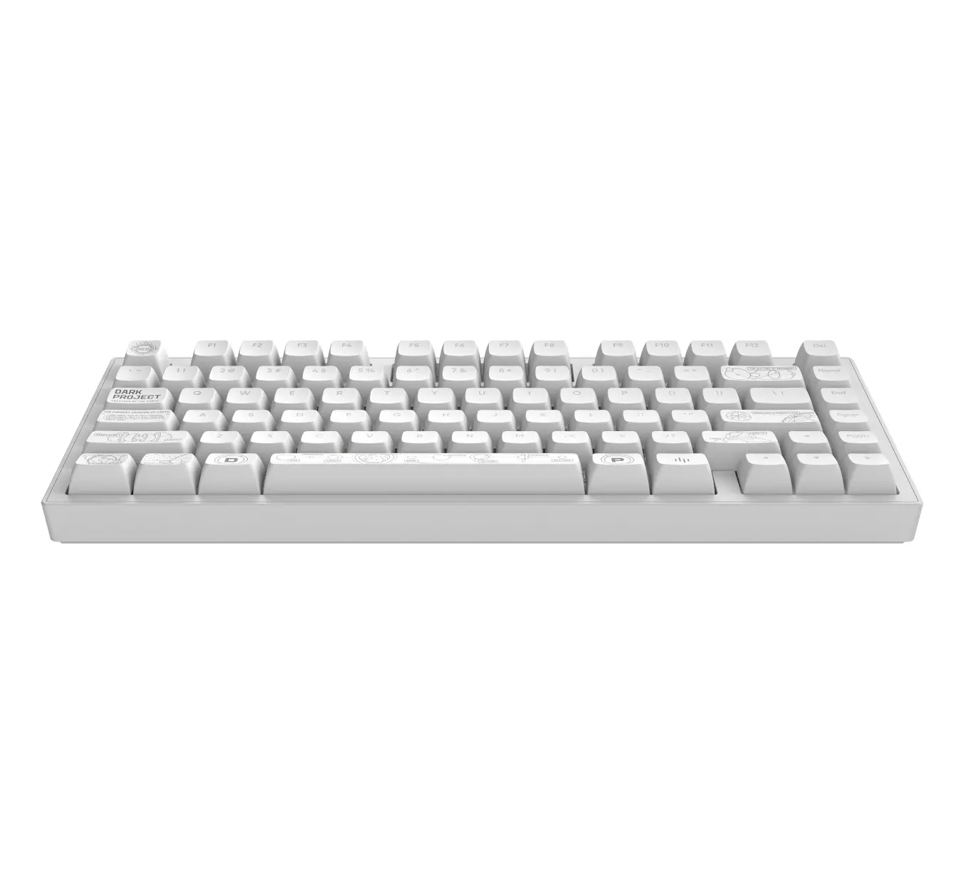 Tastatură wireless de gaming Dark Project ALU81A Terra Nova White RGB - image 1
