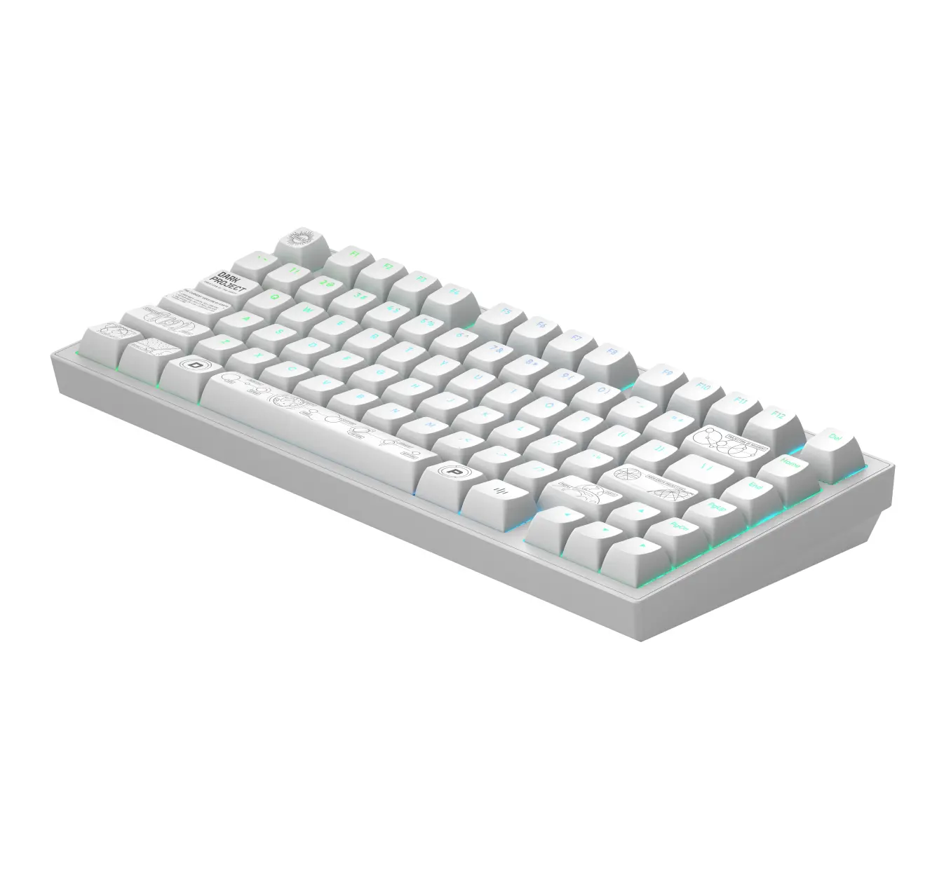 Ασύρματο gaming πληκτρολόγιο Dark Project ALU81A Terra Nova White RGB - image 2