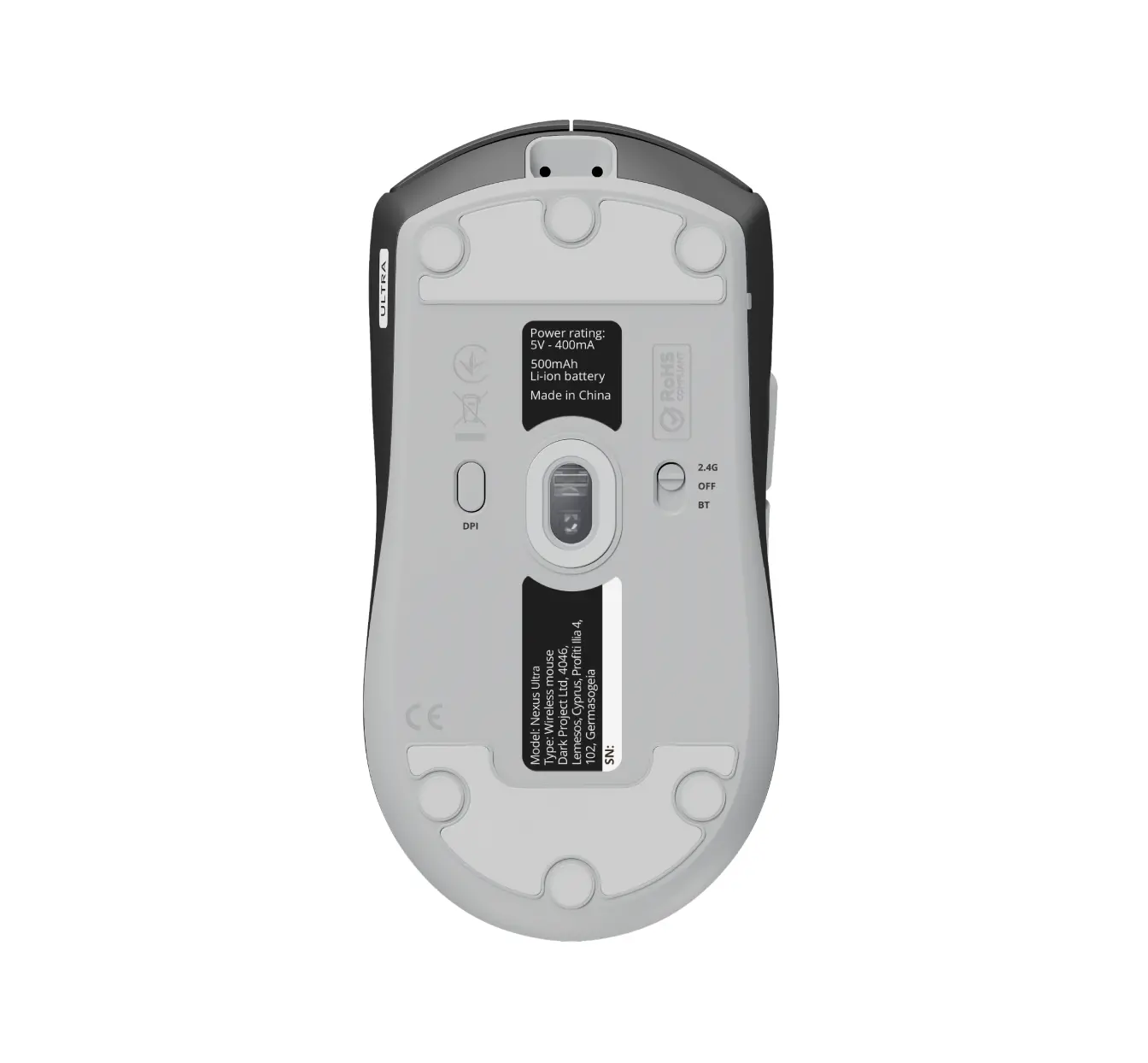 Mouse wireless de gaming Dark Project Nexus Ultra - Negru/Alb 8K - image 6