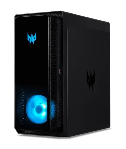 Настолен компютър, Acer Predator PO3-655, Intel Core i5-14400F(up to 4.70GHz, 20MB), 32GB DDR5 5600MHz (2*16GB ), 1024GB SSD, NVIDIA GeForce RTX 4060 Ti 8GB GDDR6, 1*USB  3.2 Gen 2, 4*USB 2.0, 1*USB 3,2 Gen2x2, Type-C, Audio jacks, WLAN 6E,AX & BT6E, 500W, No OS