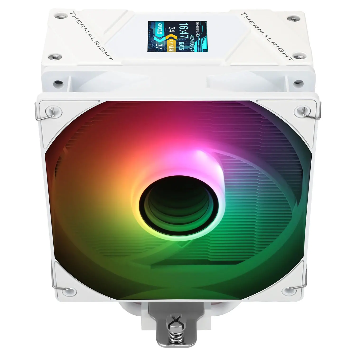 Thermalright охладител CPU Cooler Assassin Spirit 120 Vision A-RGB White - LCD Display, Infinity Mirror - image 3