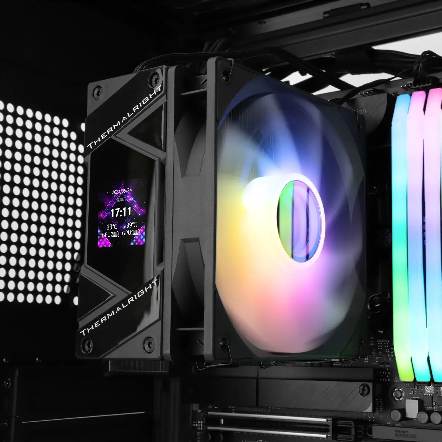 Thermalright охладител CPU Cooler Assassin Spirit 120 Vision A-RGB Black - LCD Display, Infinity Mirror - image 7