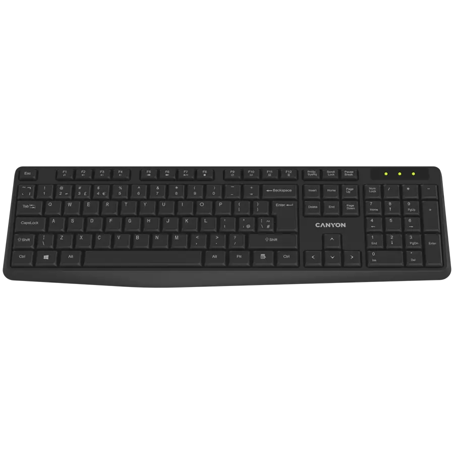 CANYON tastatură KB-W01 EN/BG wireless negru