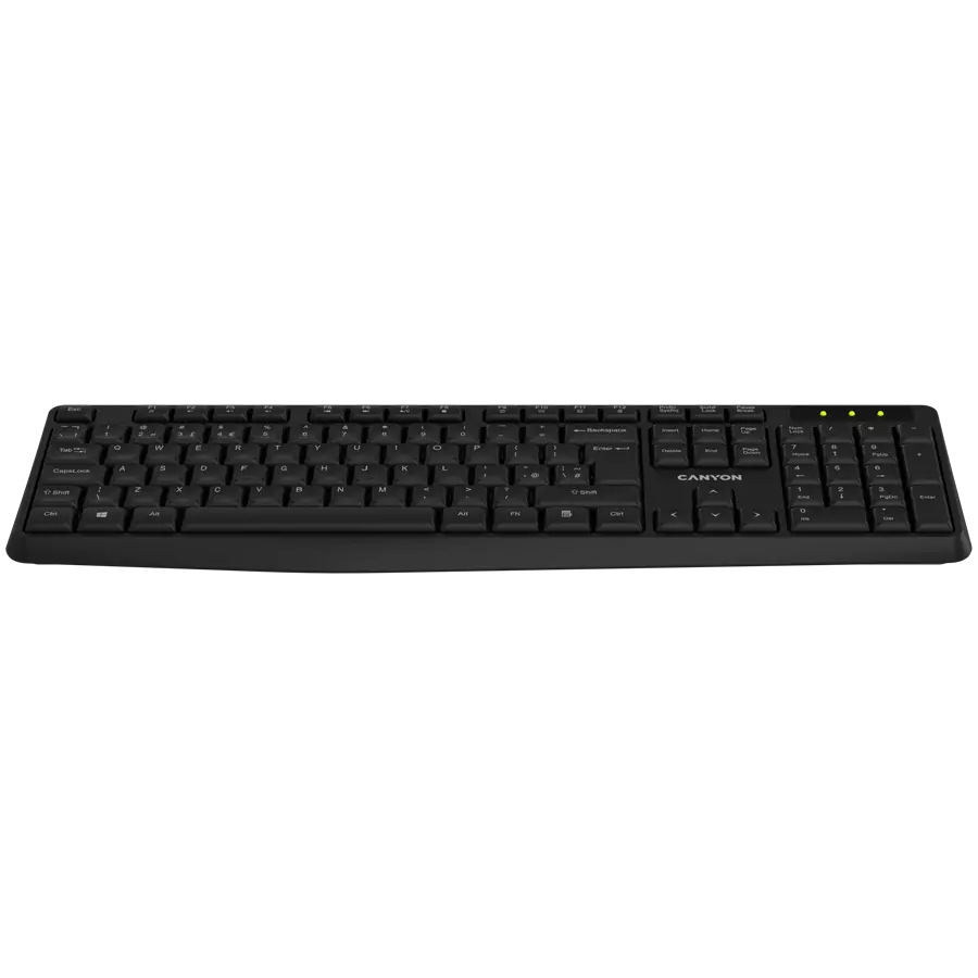 CANYON keyboard KB-W01 EN/BG Wireless Black - image 1