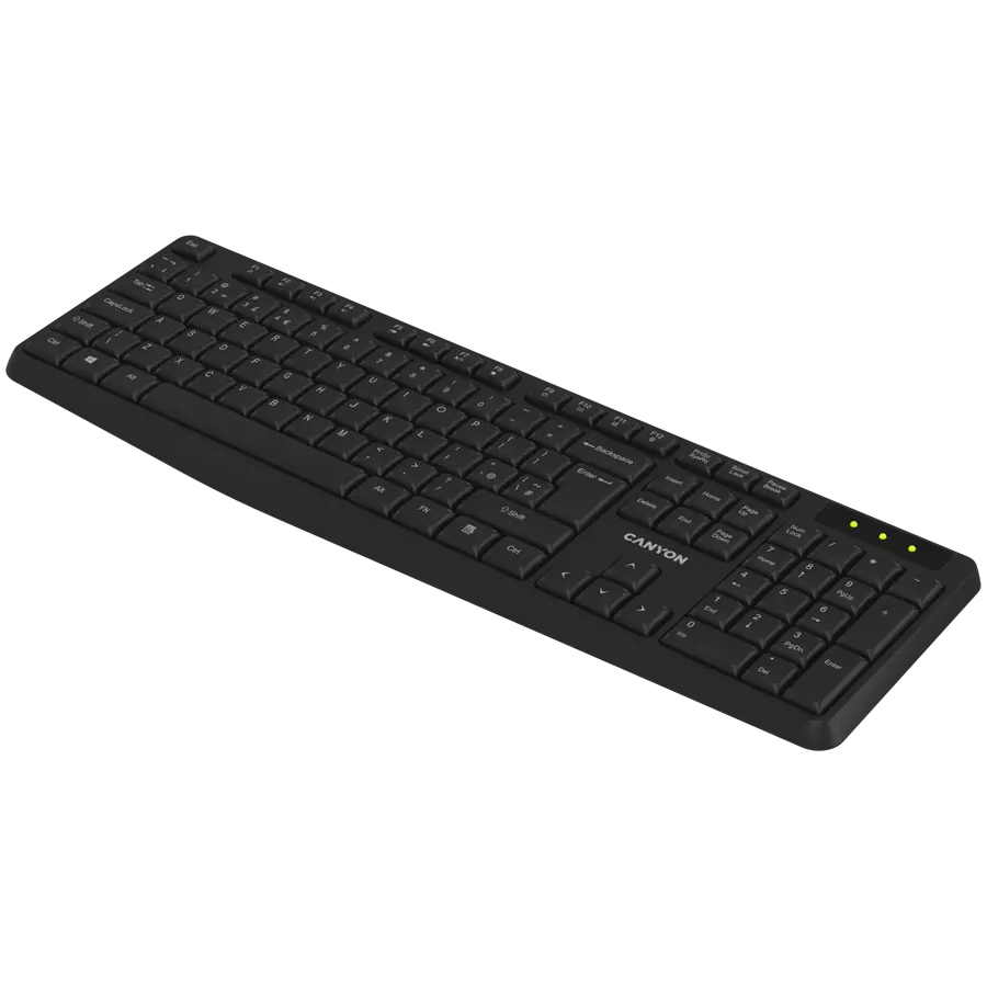 CANYON keyboard KB-W01 EN/BG Wireless Black - image 2