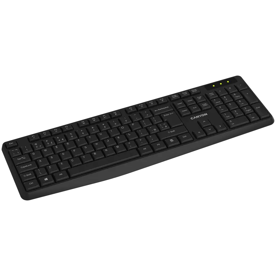 CANYON keyboard KB-W01 EN/BG Wireless Black - image 3