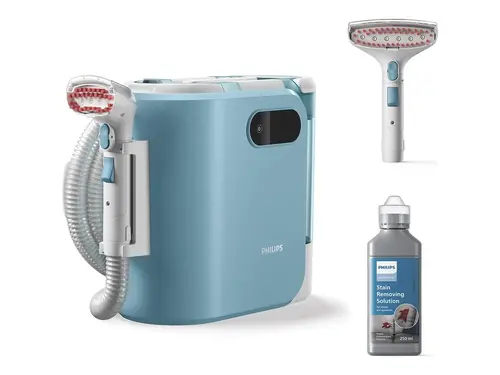 PHILIPS Aparat de curățare a petelor Îndepărtează petele, urmele și lichidele vărsate de pe suprafețe moi autocurățarea furtunului PHILIPS Aparat de curățare a petelor Îndepărtează petele, urmele și lichidele vărsate de pe suprafețe moi autocurățarea furtunului
