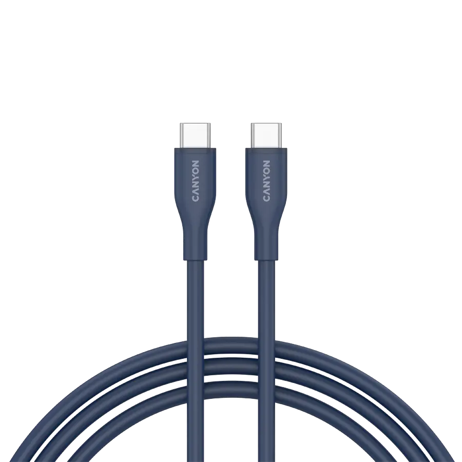 CANYON cablu CC60SC10 C-C 60W 1m Silicon Albastru închis