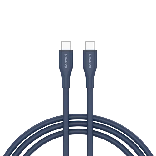CANYON cablu CC60SC10 C-C 60W 1m Silicon Albastru închis - 1