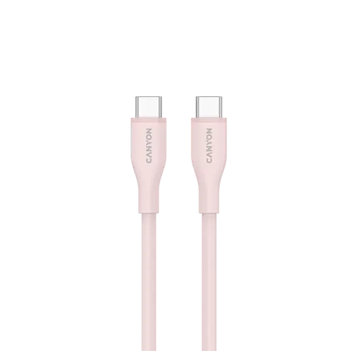 CANYON καλώδιο CC60SC10 C-C 60W 1m Σιλικόνη Pink Sand - 2