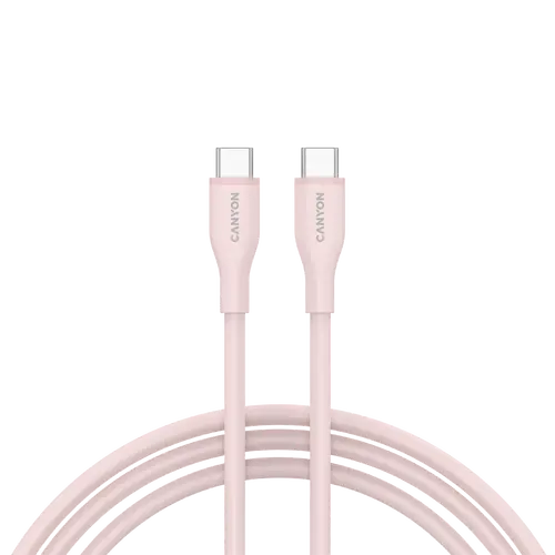 CANYON καλώδιο CC60SC10 C-C 60W 1m Σιλικόνη Pink Sand - 1