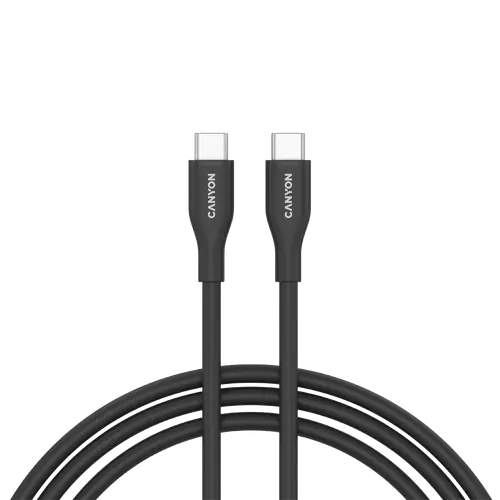 CANYON Cablu CC60SC10 C-C 60W 1m Silicon Negru - 1