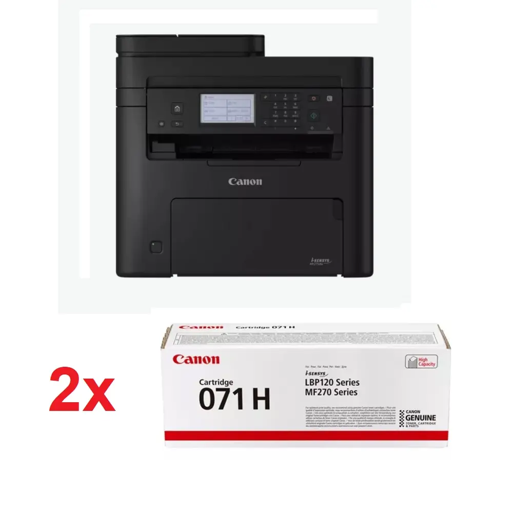 Лазерно многофункционално устройство, Canon i-SENSYS MF275dw Printer/Scanner/Copier/Fax + 2x Canon CRG-071 H