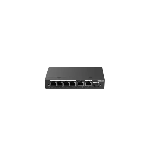 Switch Ruijie RG-ES206GS-P, 4xGbE PoE+, 2xGbE, 1x SFP, 54W, până la 16 VLAN, de birou - 2