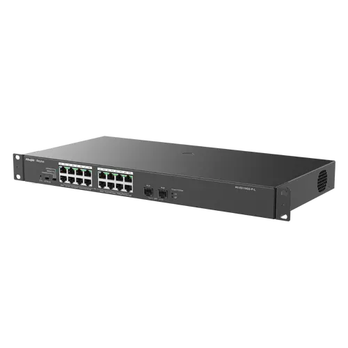 Комутатор Ruijie RG-ES118GS-P-L, 16x GbE PoE+, 2x SFP, 247W, неуправляем - image 1