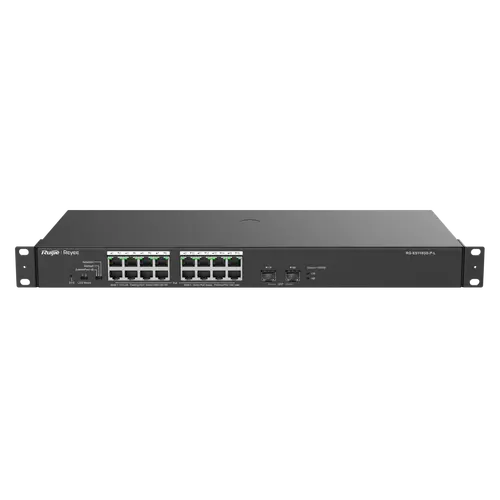 Комутатор Ruijie RG-ES118GS-P-L, 16x GbE PoE+, 2x SFP, 247W, неуправляем - image 4