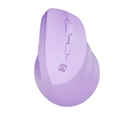 Мишка, Natec Vertical Mouse Crake 2 Wireless, 2400DPI Bluetooth 5.2 + 2.4 GHz Pure Lavender