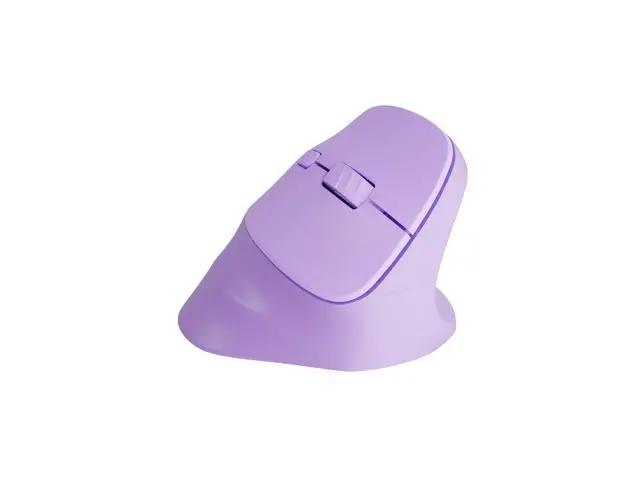 Мишка, Natec Vertical Mouse Crake 2 Wireless, 2400DPI Bluetooth 5.2 + 2.4 GHz Pure Lavender - image 2