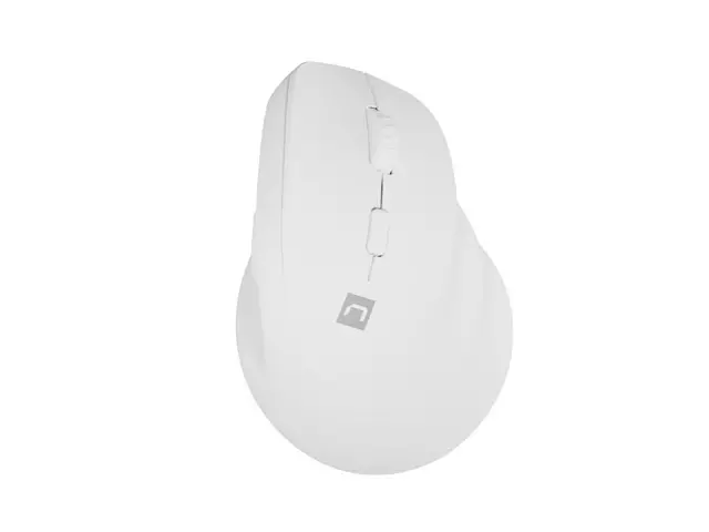 Ποντίκι, Natec Vertical Mouse Crake 2 Wireless, 2400DPI Bluetooth 5.2 + 2.4 GHz White