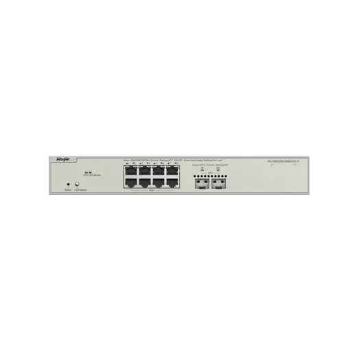 Комутатор Ruijie RG-NBS3300-8MG2XS-P, 8x2.5G POE+, 2xSFP 10G,L2,19" - image 2
