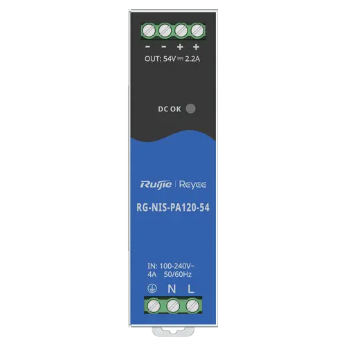 Sursă de alimentare Ruijie RG-NIS-PA120-54, 54V/120W, 2.2A, industrială - 2