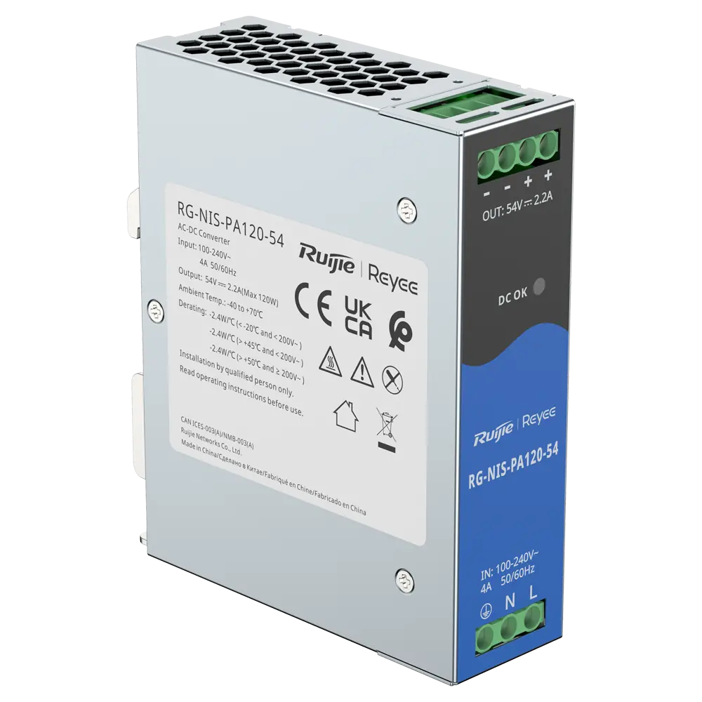 Захранване Ruijie RG-NIS-PA120-54, 54V/120W, 2.2A, индустриално - image 2