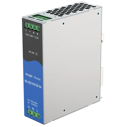 Захранване Ruijie RG-NIS-PA120-54, 54V/120W, 2.2A, индустриално