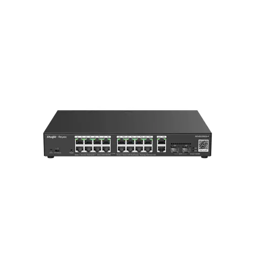 Комутатор Ruijie RG-ES220GS-P, 18xGbE, 2xSFP, 16x PoE+, 250W, до 16 VLAN